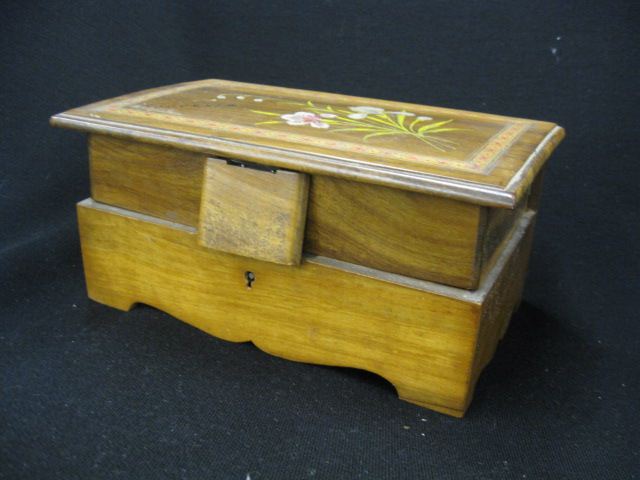 Italian Wooden Jewelry Chest handpaintedfloral