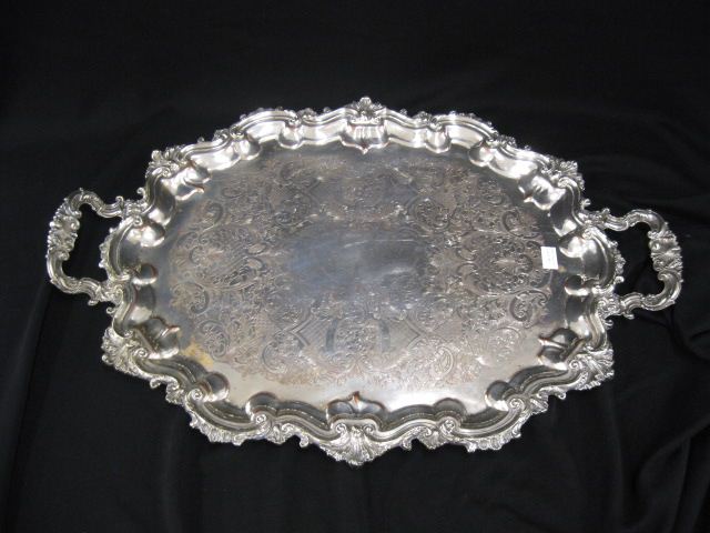 Large English Silverplate Serving