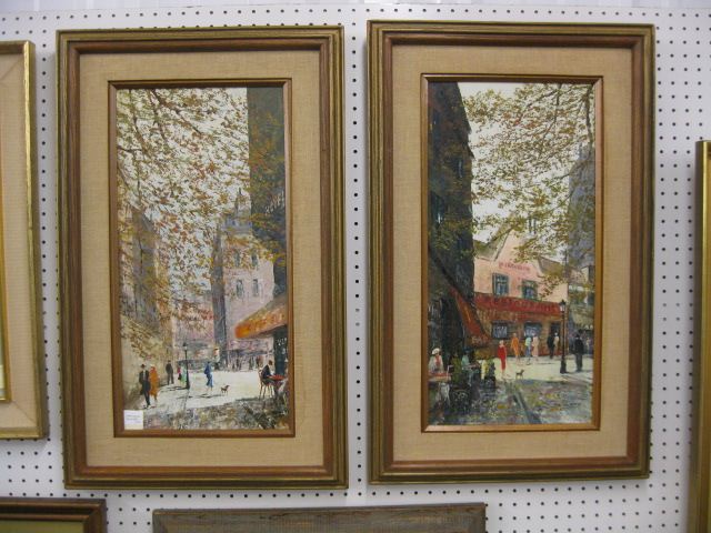 Bazze Oils Pair French street scenes