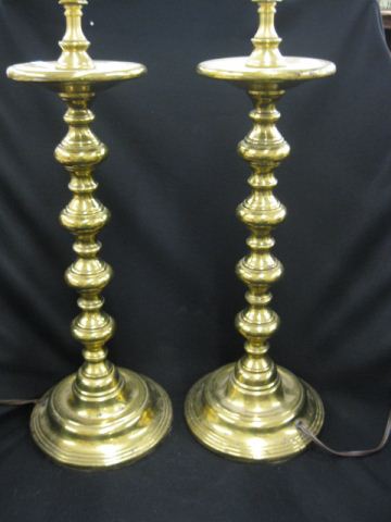 Pair of Brass Lamps candlestick 14d305