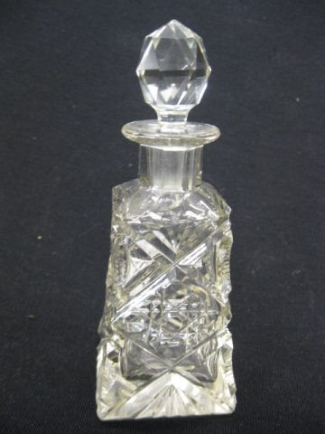 Cut Crystal Perfume Bottle 5-3/4''