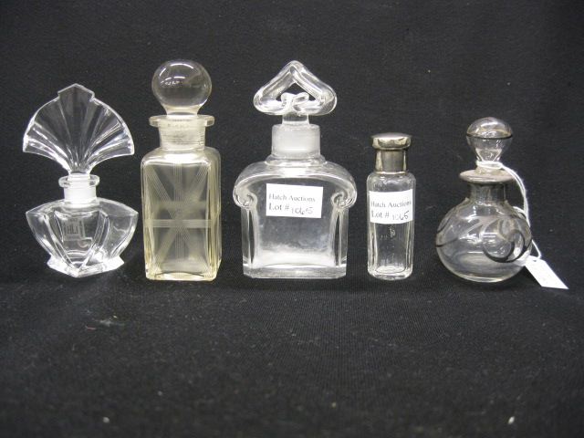 5 pc Perfume Bottle Lot silver 14d317