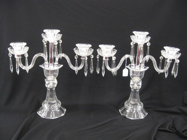 Pair of Crystal Candelabra triple