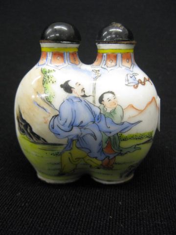 Chinese Snuff Bottle double enameled 14d323