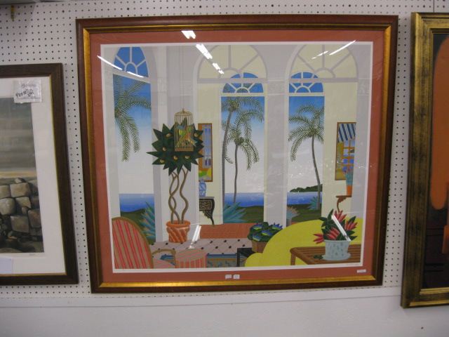 Thomas McKnight Giclee on Paper Patiooverlooking