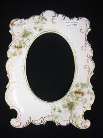 Handpainted Porcelain Frame floral 14d32d