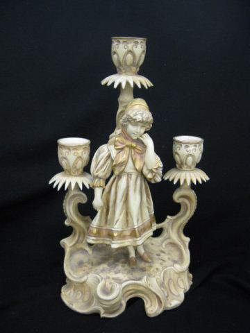 Austrian Figural Porcelain Candelabrawith 14d33c