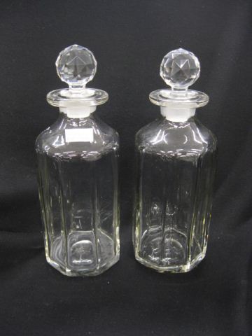 Pair of Cut Crystal Decanters panel