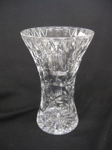 Cut Glass Vase deeply cut floral design