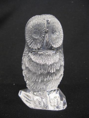 Waterford Cut Crystal Owl Paperweight 14d34a