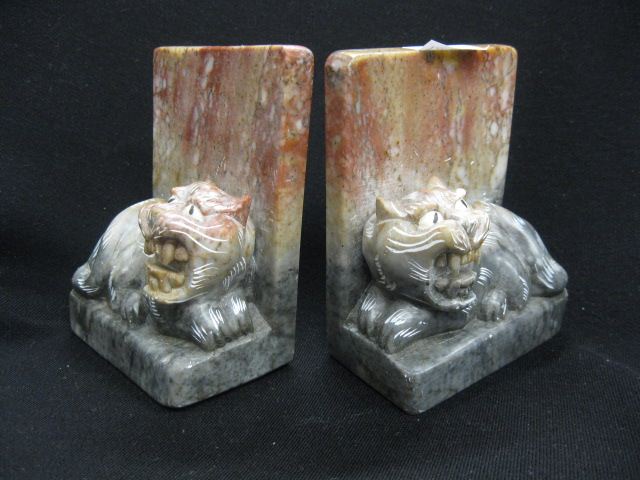 Pair of Chinese Carved Soapstone 14d362