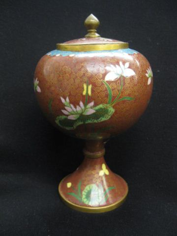 Chinese Cloisonne Covered Urn finefloral 14d365