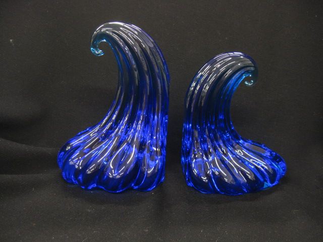 Pair of Art Glass Bookends   14d36d