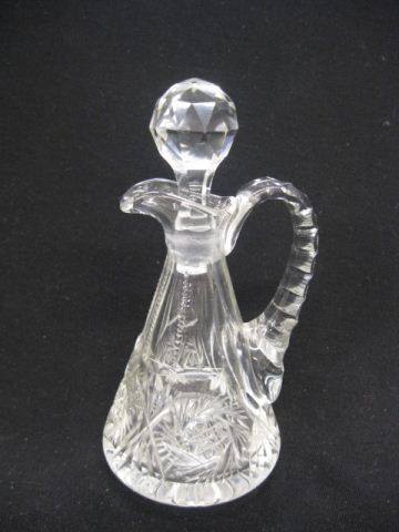 Cut Glass Cruet pinwheel decor