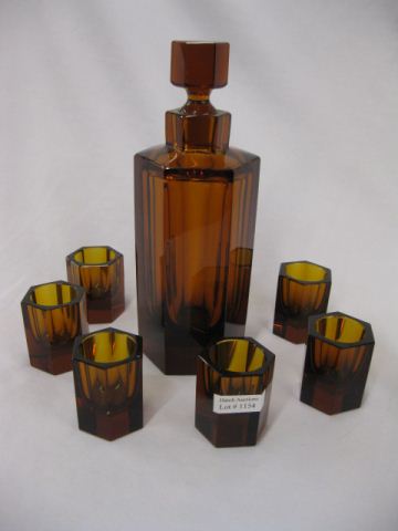 Moser Art Glass Decanter Cordial 14d36b