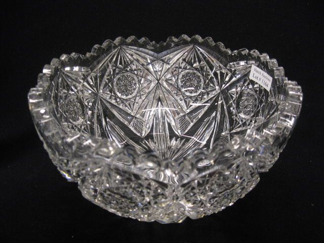 Cut Glass Bowl eight point star center