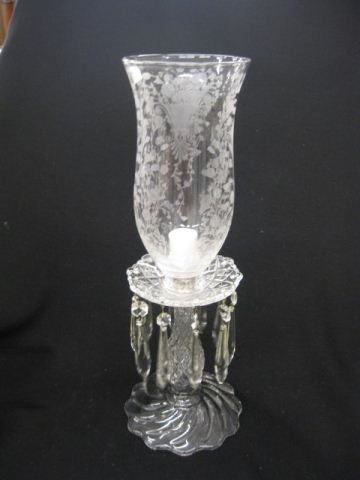 Elegant Crystal Hurricane Lamp
