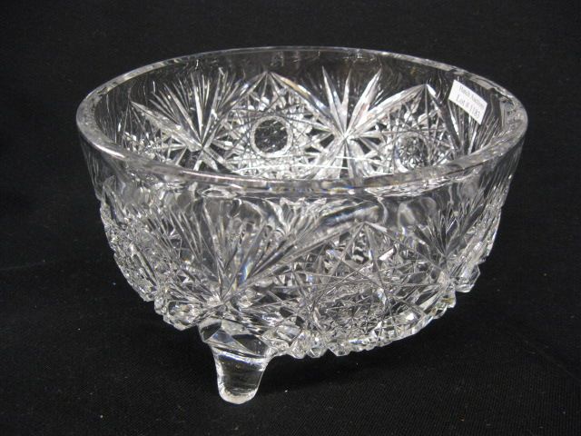 Cut Glass Footed Bowl starburst& ray