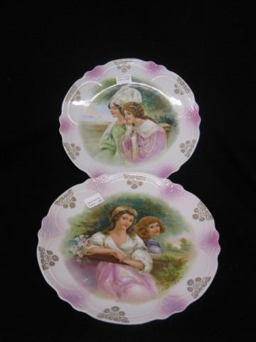 Pair of Victorian Portrait Plates 14d388