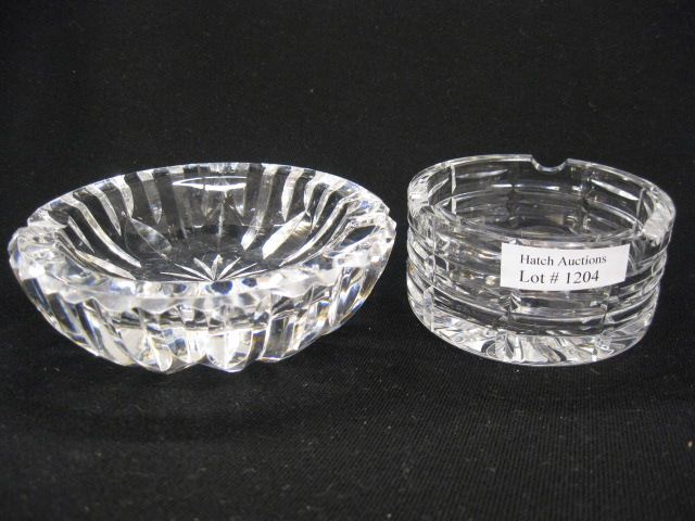 2 Waterford Cut Crystal Ashtrays 14d397