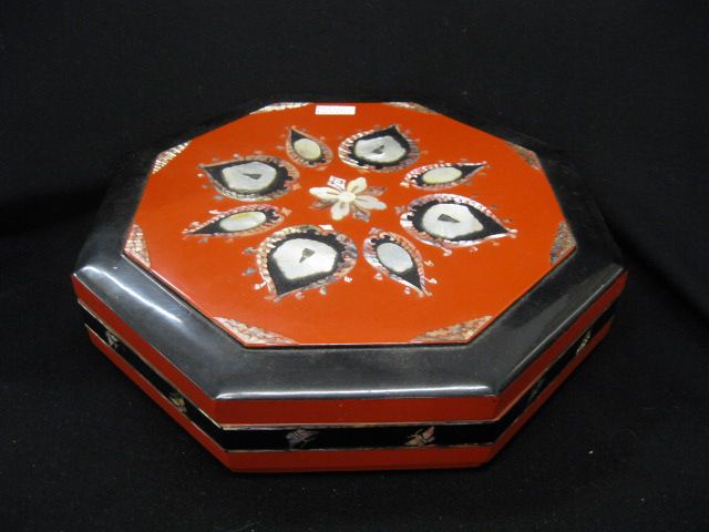 Japanese Lacquerware Box mother of pearl 14d39d