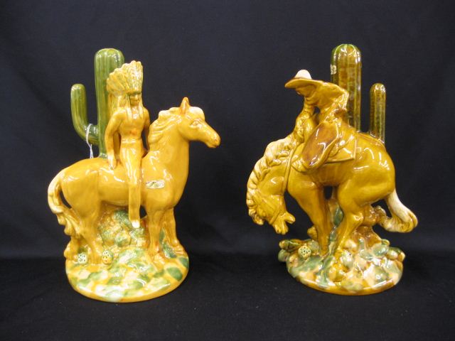 Pair of Royal Haeger Pottery WesternFigures