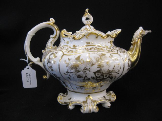 Old Paris Porcelain Teapot elaborate