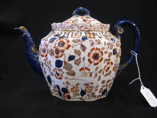 English Ironstone Teapot fine floral 14d3c9