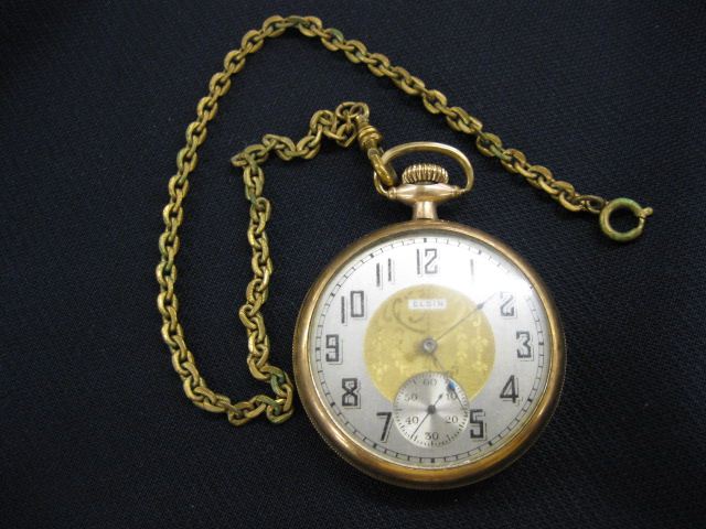 Elgin Pocketwatch gold filled open 14d3d3