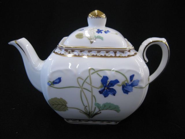 Porcelain Teapot floral & gold individual