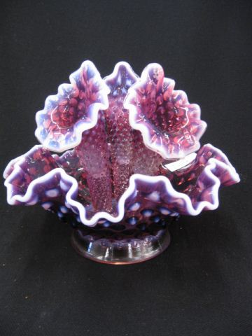 Fenton Cranberry Opalescent Epergne 14d3d9