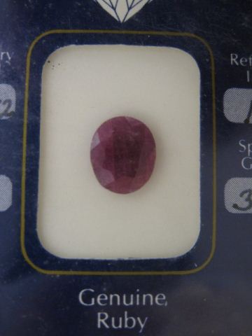 Ruby Oval 2 Carat Gem with certificate.