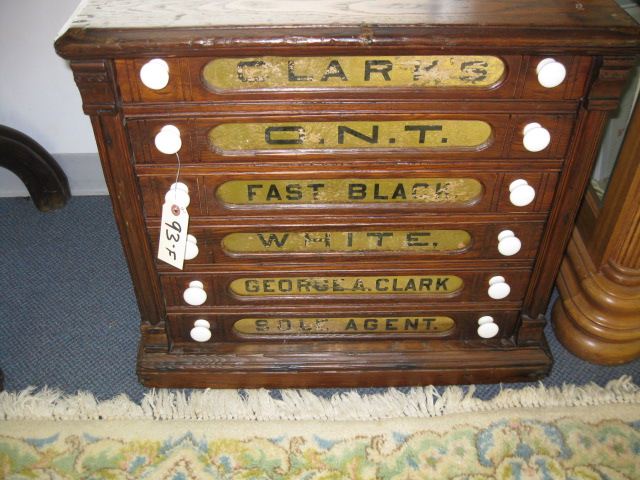 Clark's Spool Cabinet six drawer