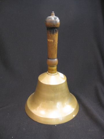 Large Victorian Brass School Bell 11