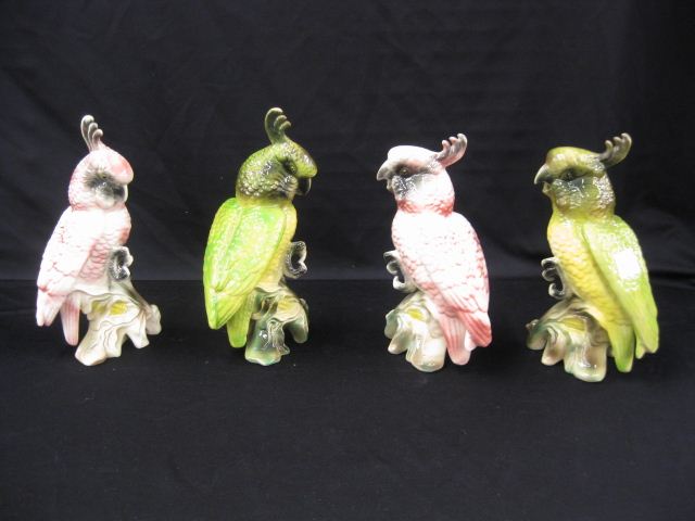 4 Royal Copley Pottery Birds two