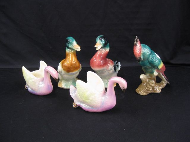 5 Pottery Birds Royal Copley  14d44f