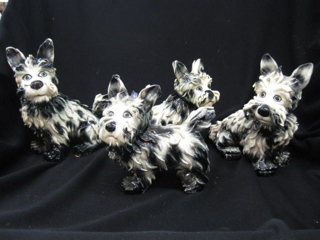 Set of 4 Italian Yorkie Dog Figurines 14d485