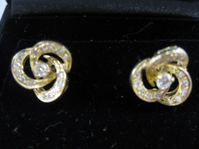 Diamond Earrings Love Knot  14d491