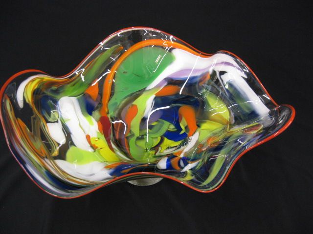 Studio Art Glass Bowl multi color 14d49c