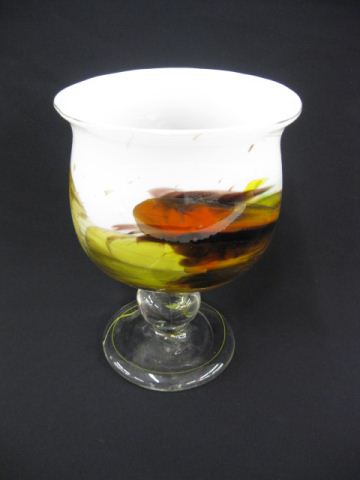Studio Art Glass Vase goblet form 14d4a0