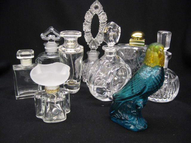 9 Crystal Perfume Bottles includes Baccarat