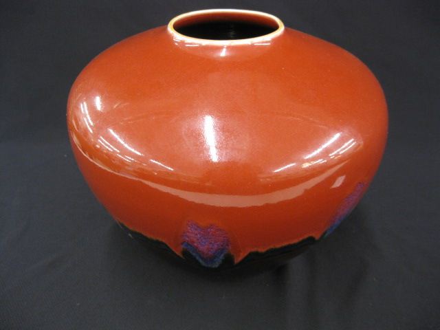 Studio Art Pottery Vase oxblood