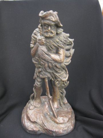 Bronze Statue of a Mountain Man signed