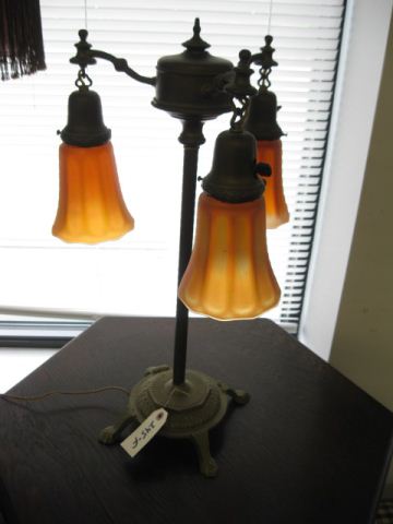 Brass Table Lamp with a trio of