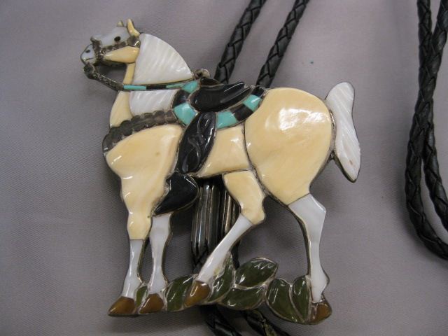 Indian Bolo Tie figural horse design 14d4ee