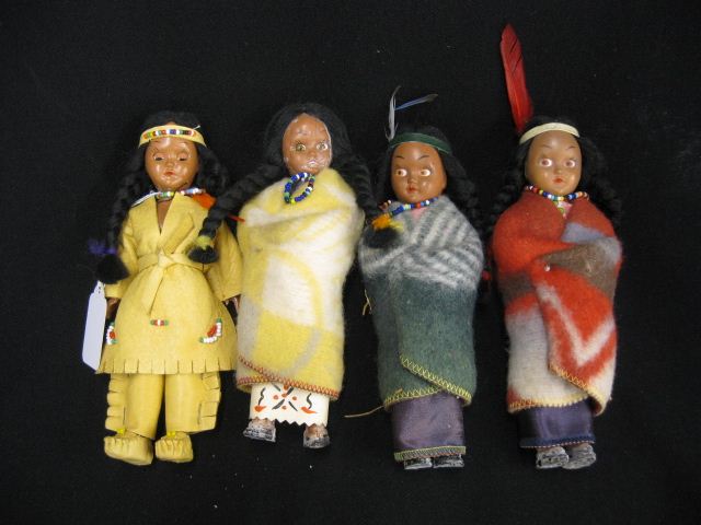 4 Indian Dolls 7''.