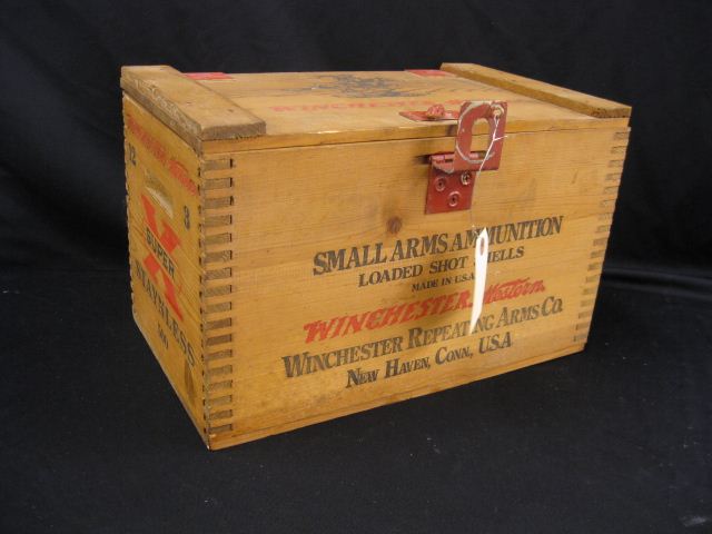 Winchester Wooden Ammunition box dovetailed