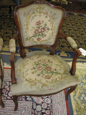 Victorian French Arm Chair floral 14d524