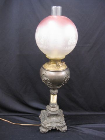 Victorian Banquet Lamp fancy metal 14d544