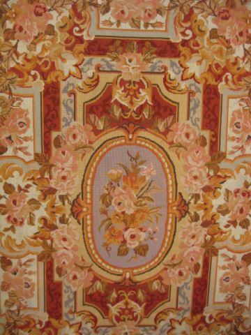 Aubusson Needlepoint Rug floral 14d550